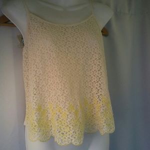 Secret Lace Camisole in Cream and Yellow, sz S